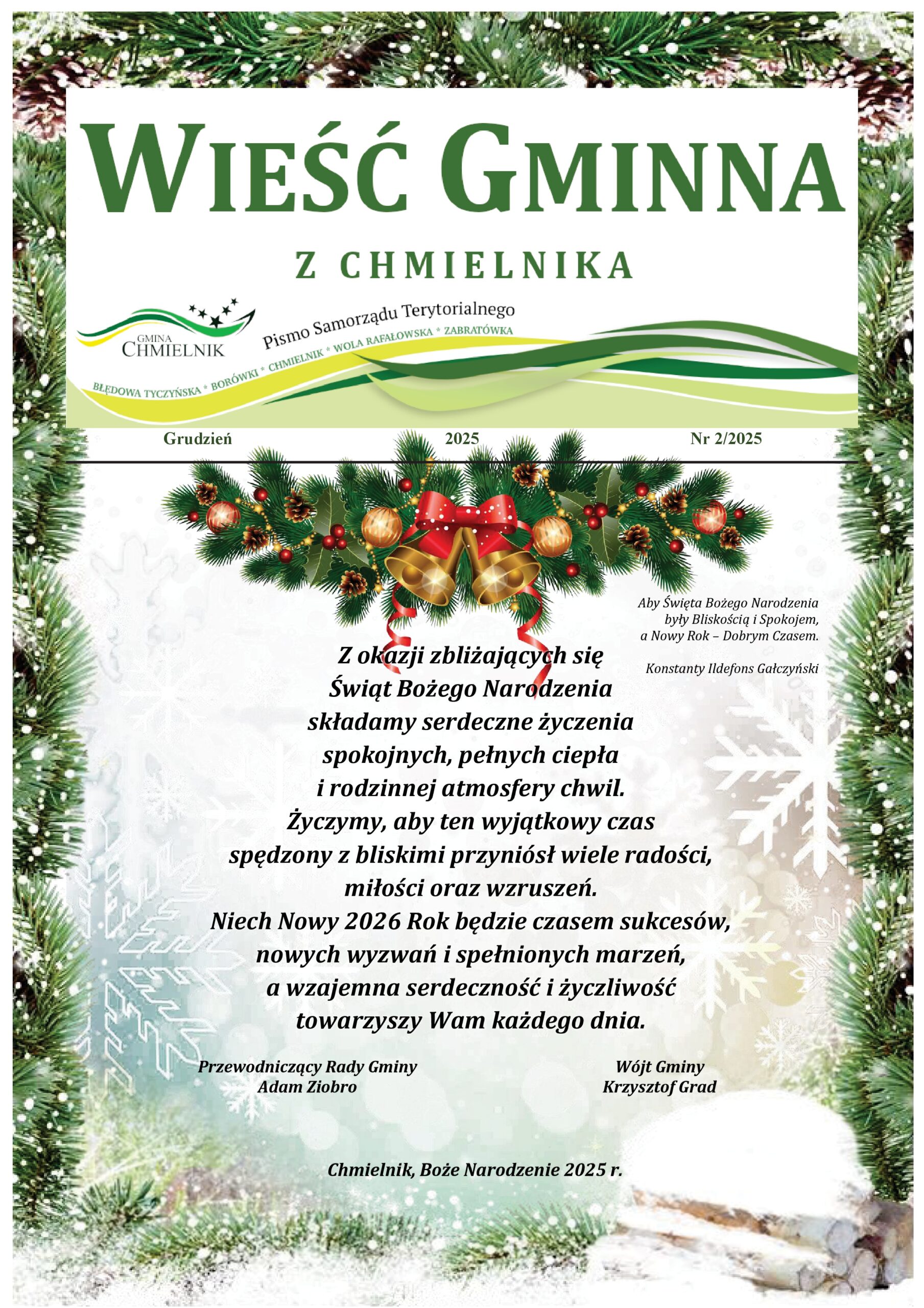 Wieść Gminna z Chmielnika - numer 2 z 2025 r. do pobrania w formacie PDF