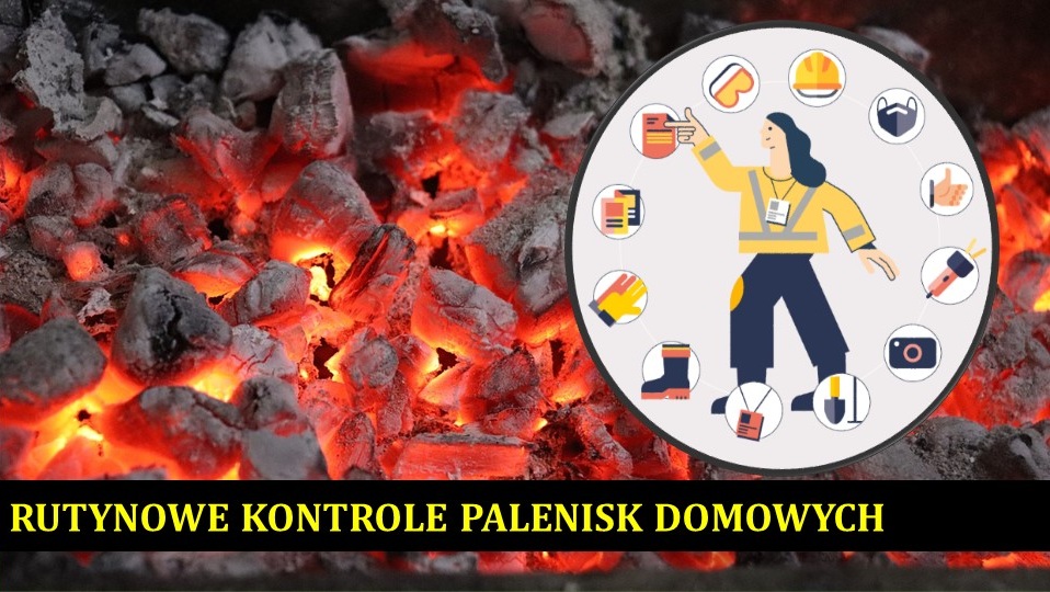 Rutynowe kontrole palenisk domowych - ilustracja
