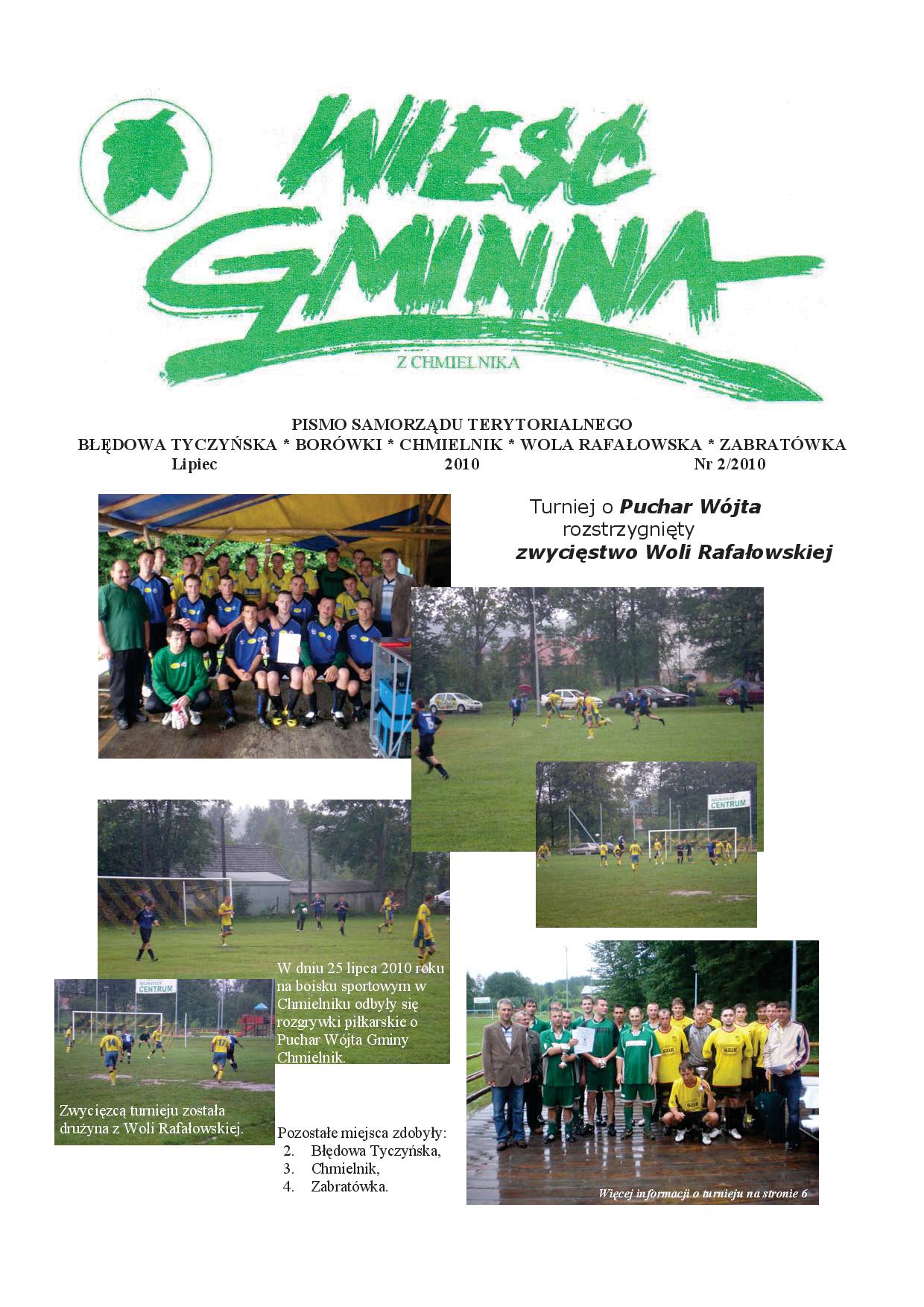 Wieść Gminna z Chmielnika - numer 2 z 2010 r. do pobrania w formacie PDF