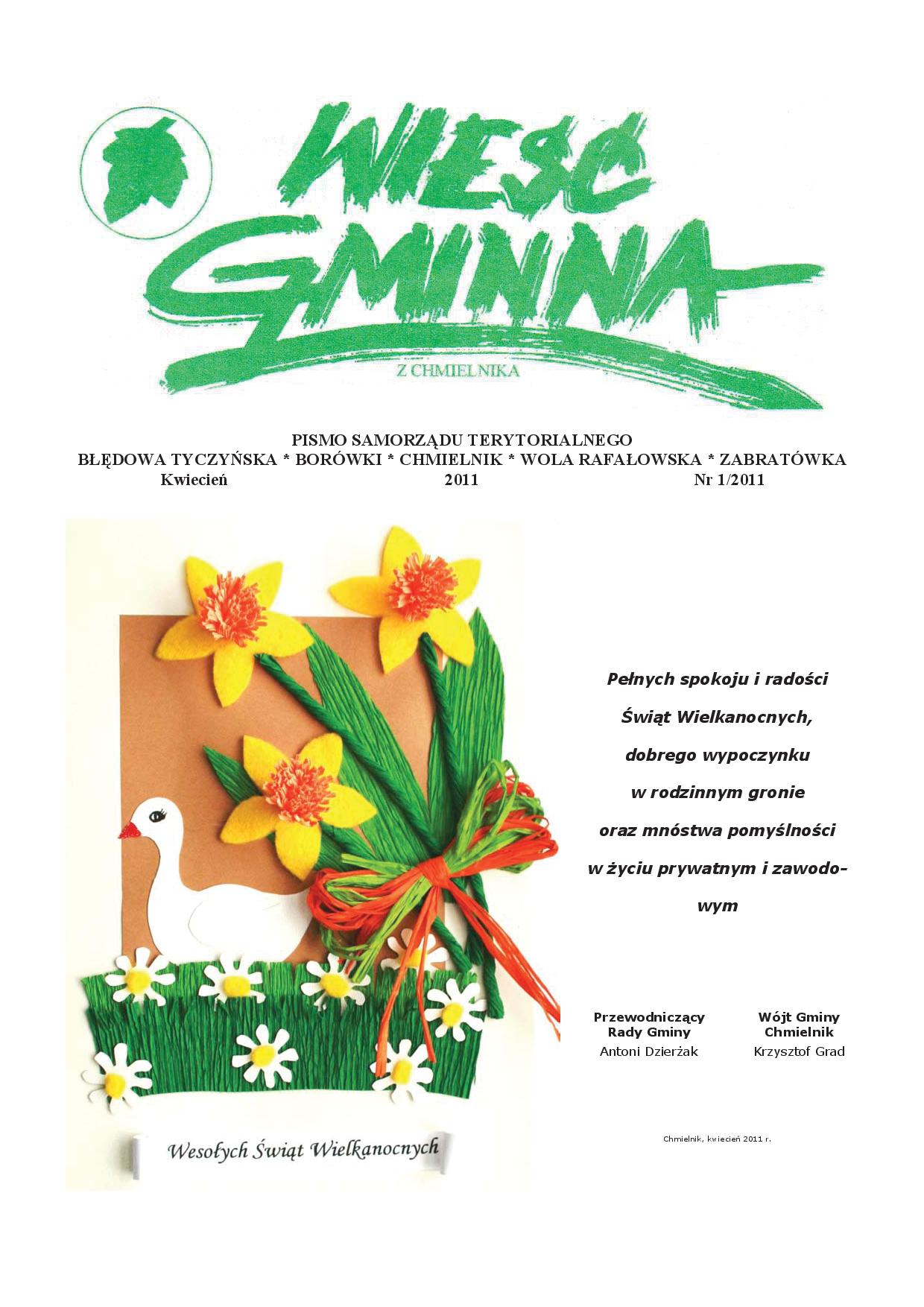 Wieść Gminna z Chmielnika - numer 1 z 2011 r. do pobrania w formacie PDF