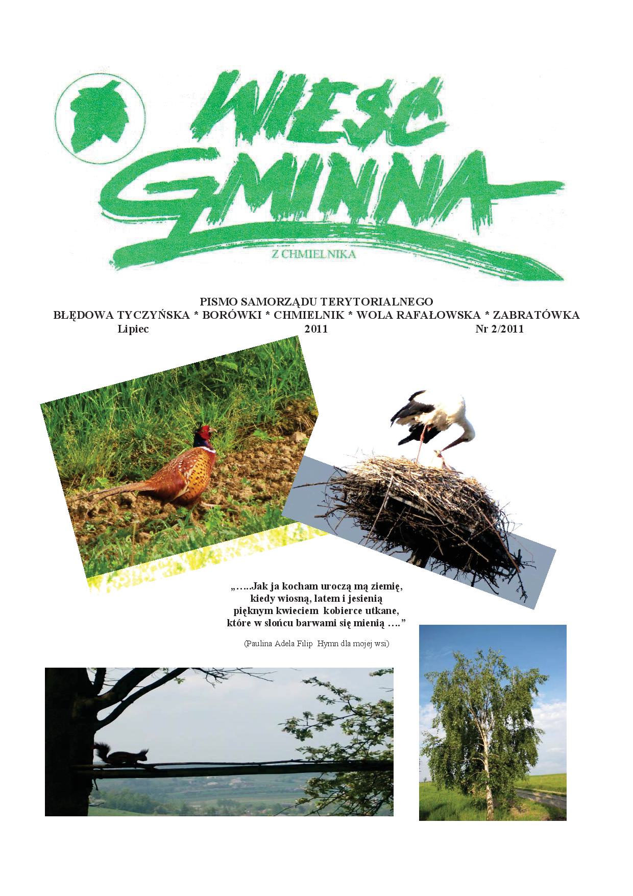 Wieść Gminna z Chmielnika - numer 2 z 2011 r. do pobrania w formacie PDF