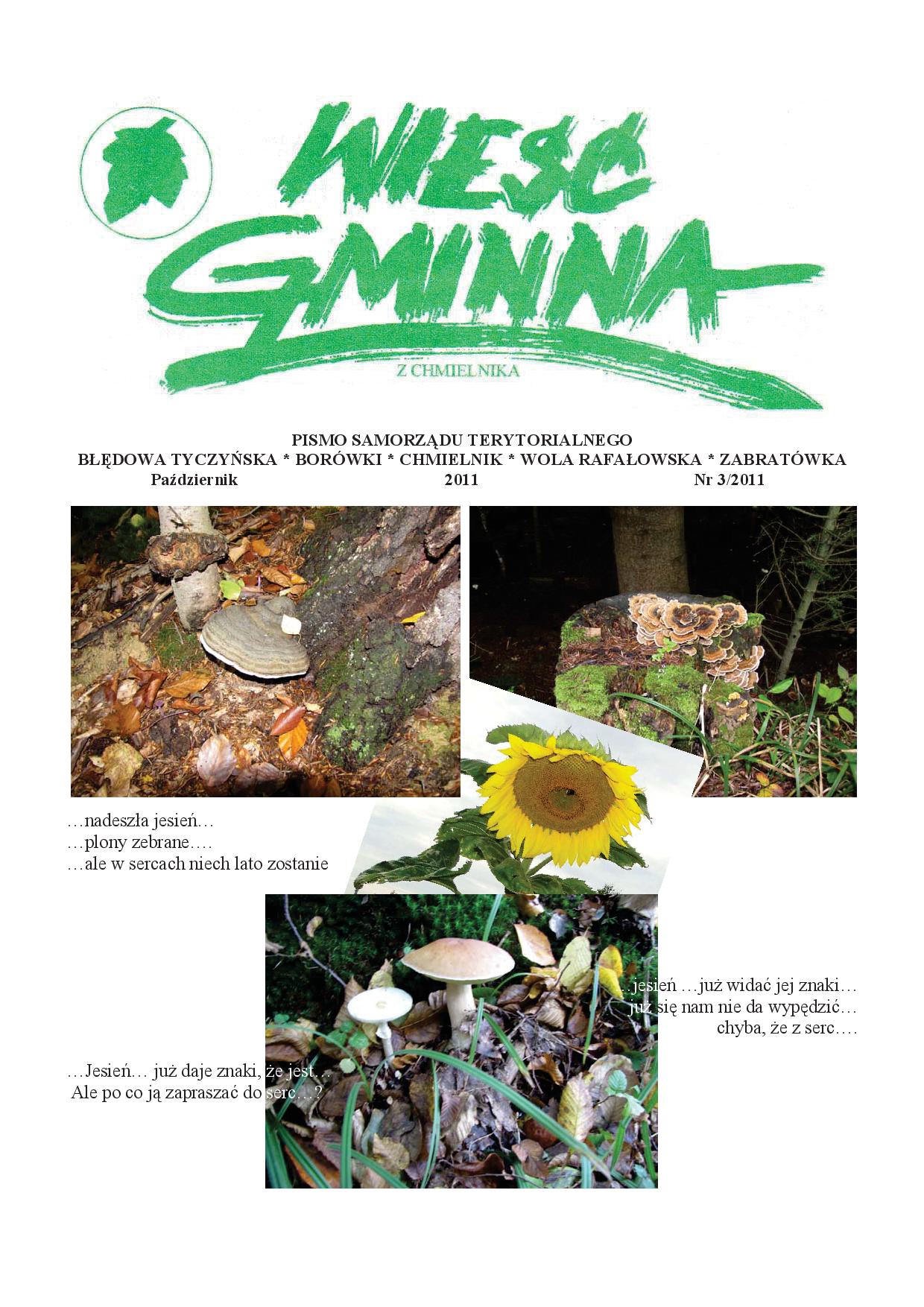Wieść Gminna z Chmielnika - numer 3 z 2011 r. do pobrania w formacie PDF