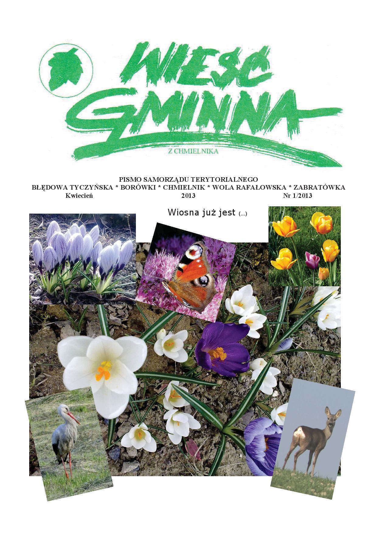Wieść Gminna z Chmielnika - numer 1 z 2013 r. do pobrania w formacie PDF