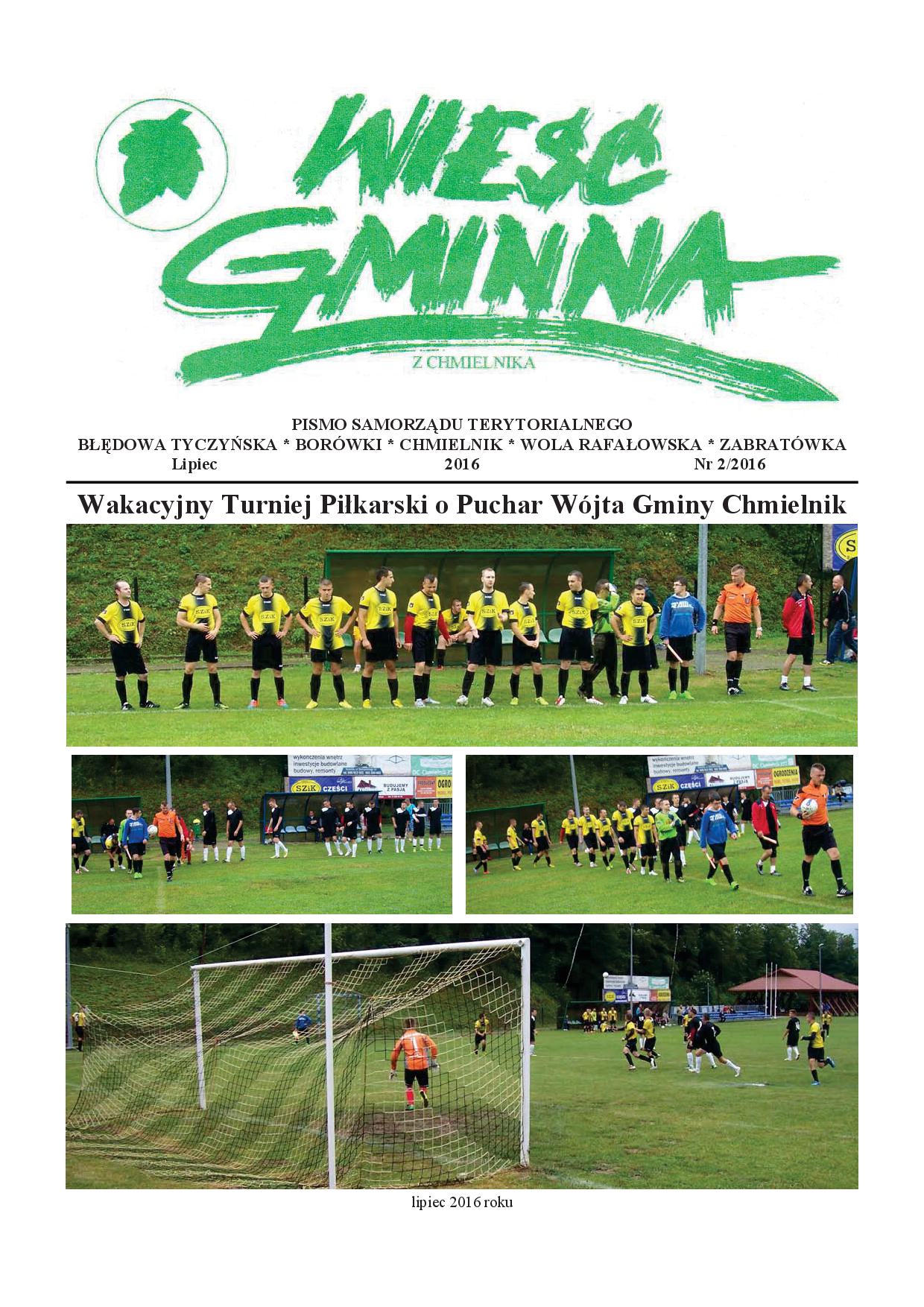 Wieść Gminna z Chmielnika - numer 2 z 2016 r. do pobrania w formacie PDF