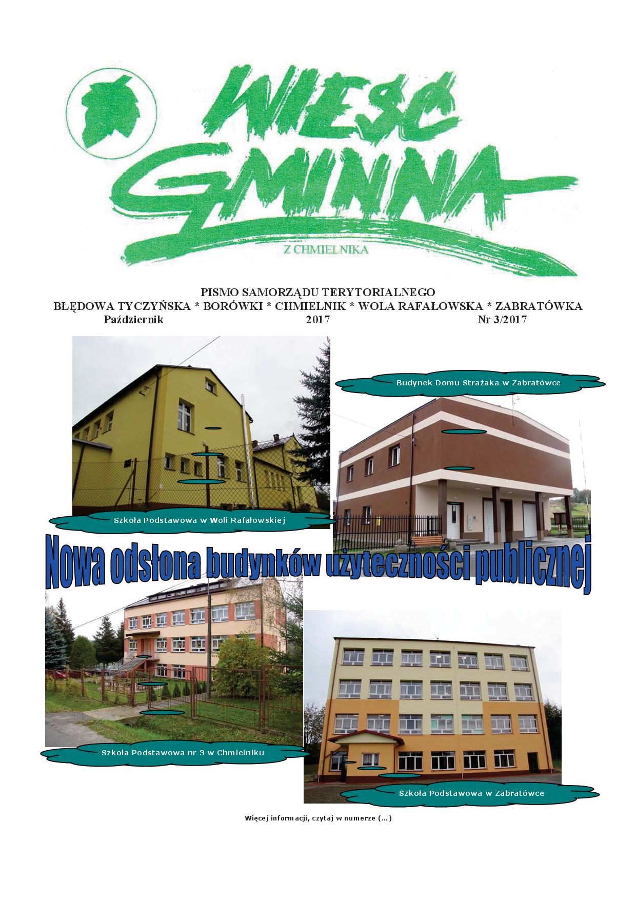 Wieść Gminna z Chmielnika - numer 3 z 2017 r. do pobrania w formacie PDF
