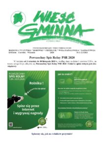 Wieść Gminna z Chmielnika - numer 1,2,3 z 2020 r. do pobrania w formacie PDF
