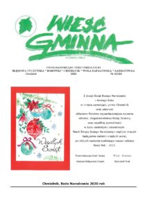 Wieść Gminna z Chmielnika - numer 4 z 2020 r. do pobrania w formacie PDF