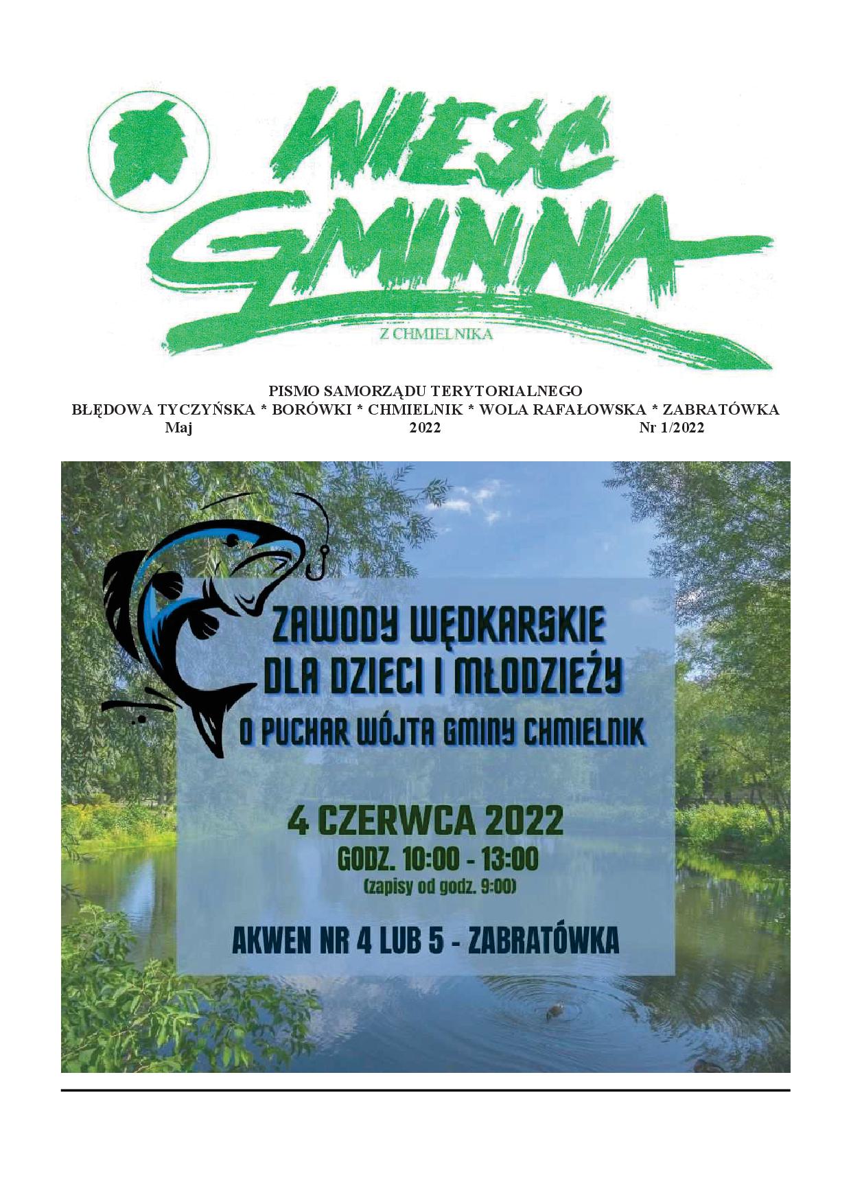 Wieść Gminna z Chmielnika - numer 1 z 2022 r. do pobrania w formacie PDF