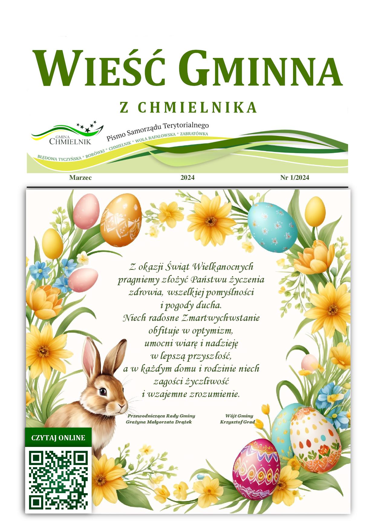 Wieść Gminna z Chmielnika - numer 1 z 2024 r. do pobrania w formacie PDF
