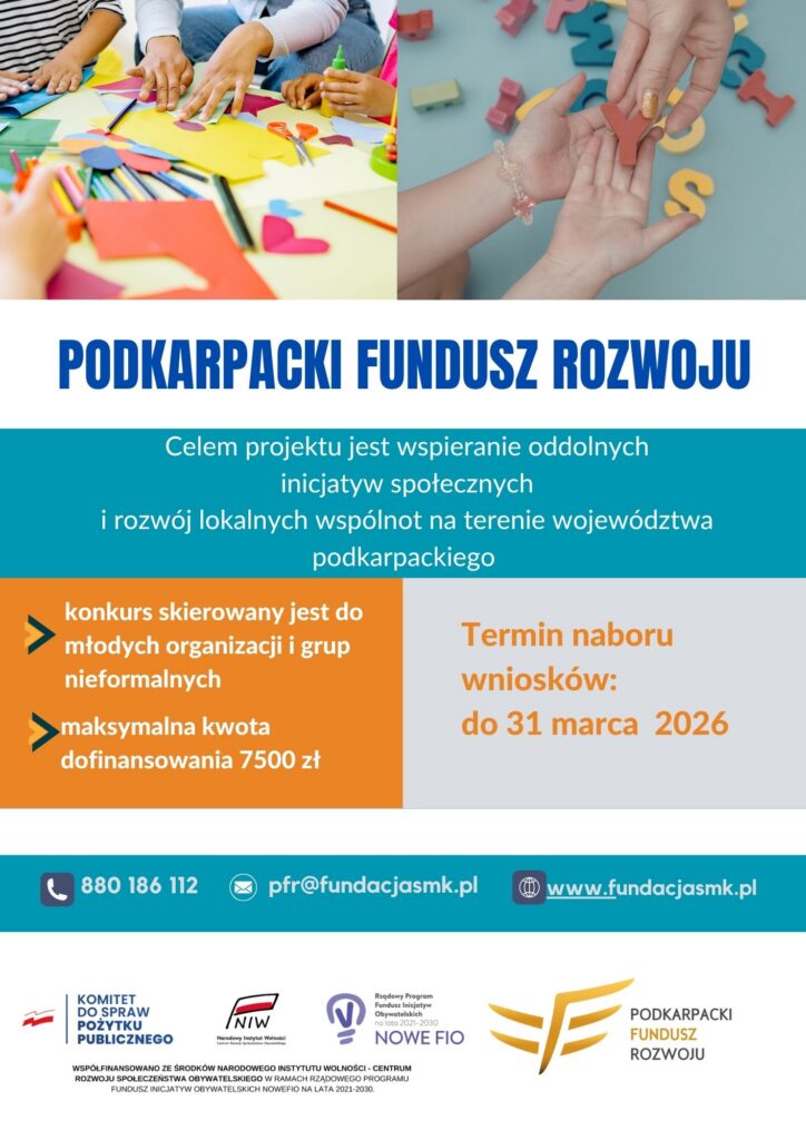 Plakat Podkarpacki Fundusz Rozwoju