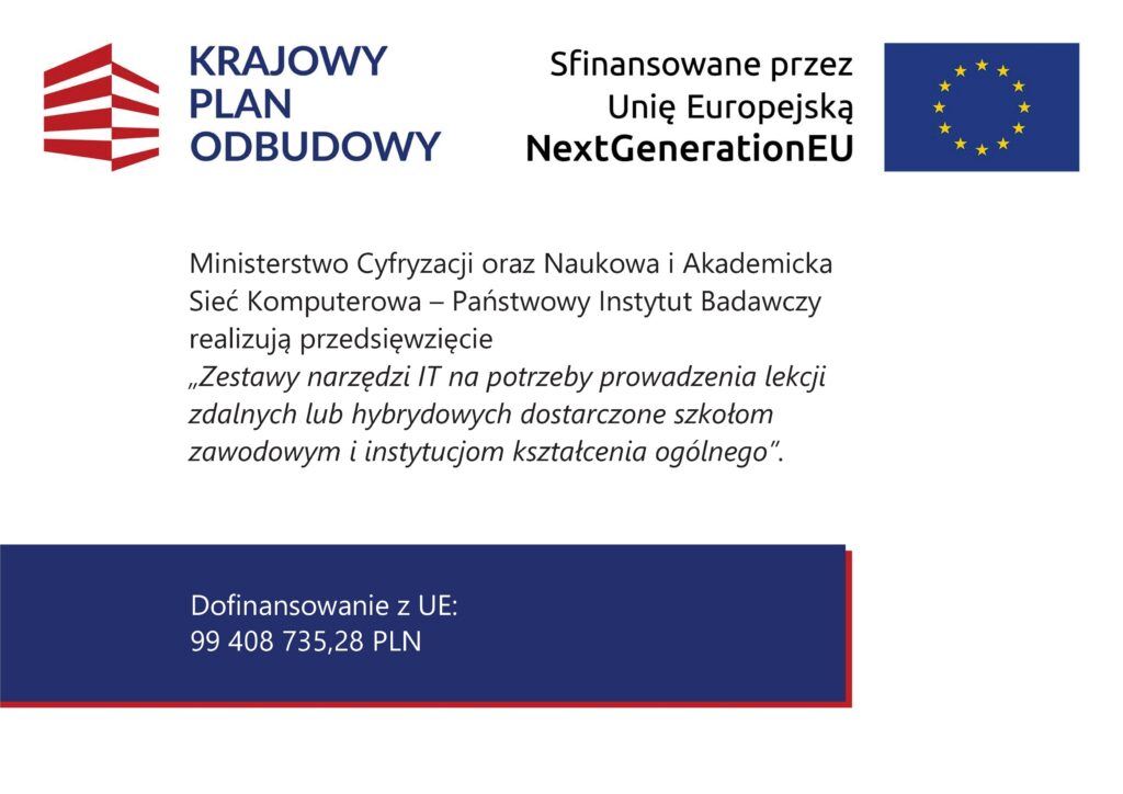 Zestawy do nauczania zdalnego (komponent C12L) - plakat